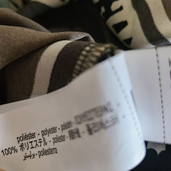 zara midi skirt pleated olive camo abstract womens size S - Picture 4 of 8